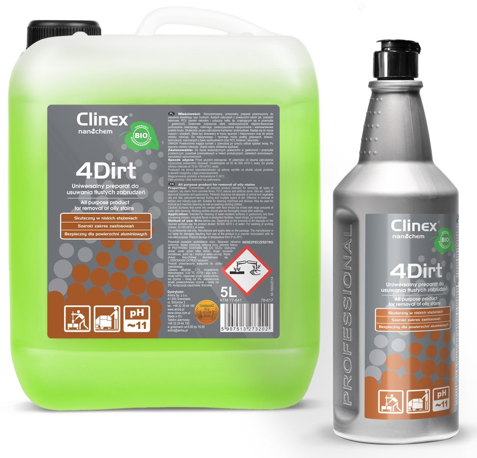 CLINEX 4DIRT 77-640 płyn do tłustych trudnych zabrudzeń